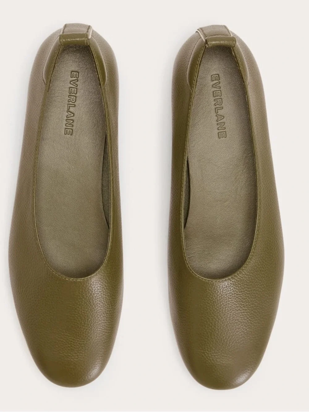Everlane Day Glove Flat Birch Green Leather Ballet Slip On Size 6 NWOB - Picture 8 of 9